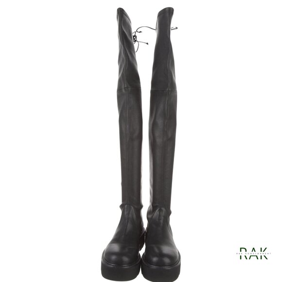 STUART WEITZMAN "Lowland Ultra Lift" Over The Knee Leather Boots | US 8.5 | $995 - Picture 5 of 9